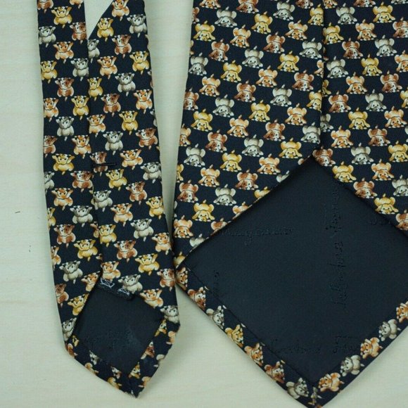 Salvatore Ferragamo Black Labrador Puppy tie - Picture 6 of 7